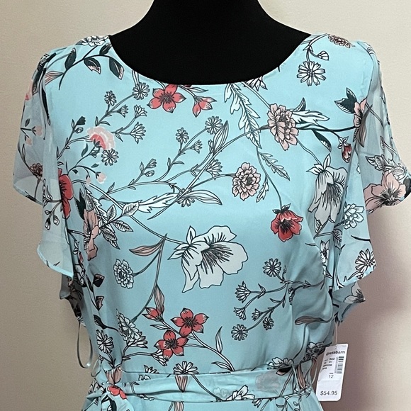 Robe Bleue Et Beige Roz & Ali - Taille 10 - Occasion En Très Bon état